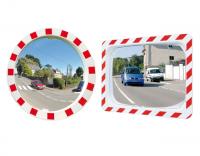 Lustra drogowe jakość POLYMIR, lustra drogowe okrągłe, lustra drogowe kwadratowe